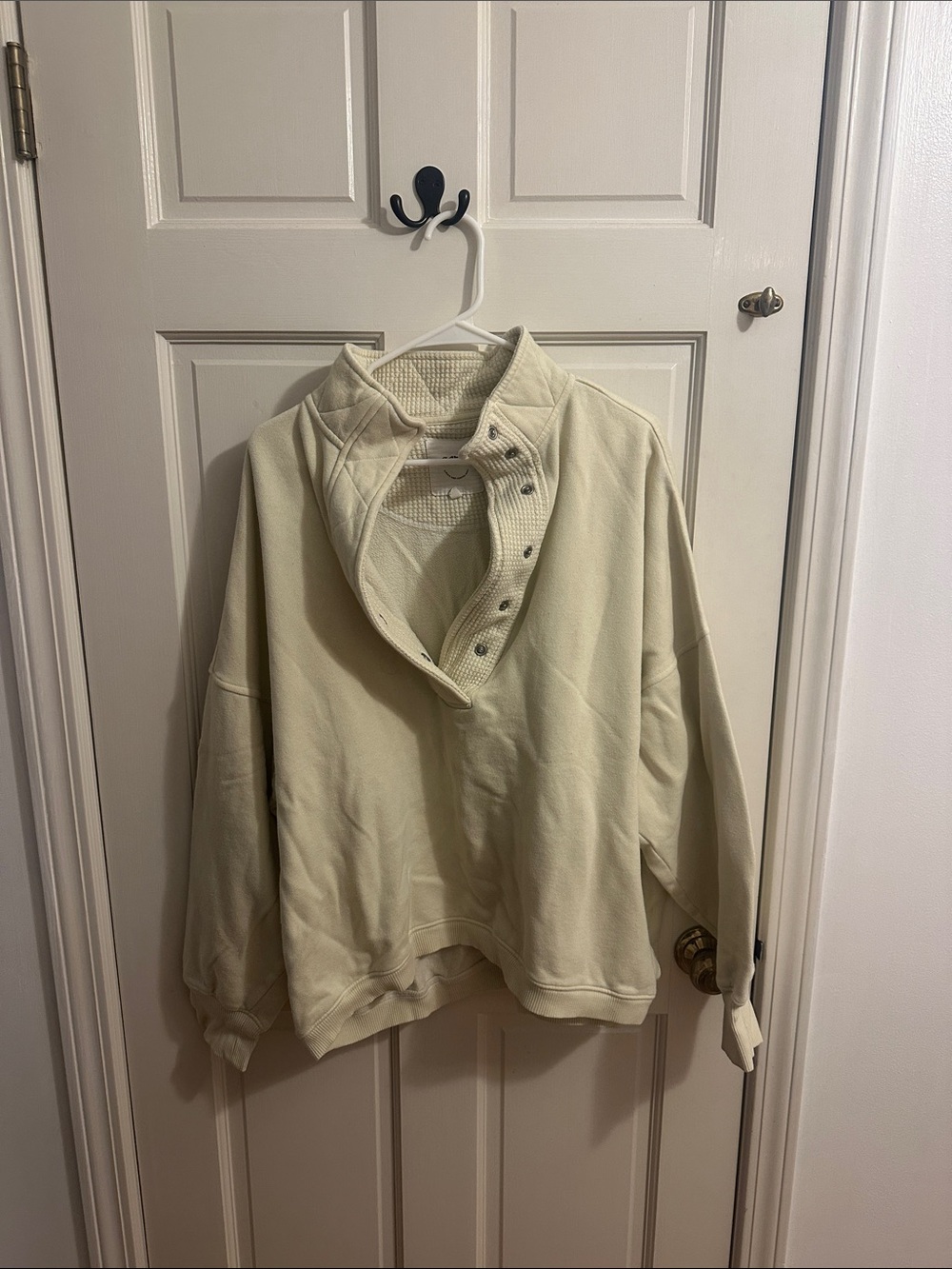 aerie yellow Snap-Front Pullover Sweatshirt